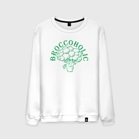 Мужской свитшот хлопок с принтом Broccoholic в Кировске, 100% хлопок |  | green | greenpaece | nature | sport | vegan | yoga | веган | вегетарианец | гринпис | еда | животные | жизнь | здоровье | зеленый | йога | мир | овощи | пища | планета | природа | растение | спорт | тело | фрукты