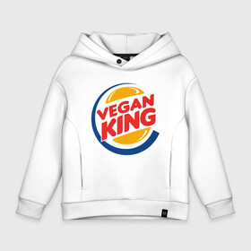 Детское худи Oversize хлопок с принтом Vegan King в Кировске, френч-терри — 70% хлопок, 30% полиэстер. Мягкий теплый начес внутри —100% хлопок | боковые карманы, эластичные манжеты и нижняя кромка, капюшон на магнитной кнопке | Тематика изображения на принте: green | greenpeace | nature | sport | vegan | yoga | веган | вегетарианец | гринпис | еда | животные | жизнь | здоровье | зеленый | йога | мир | овощи | пища | планета | природа | растение | спорт | тело | фрукты