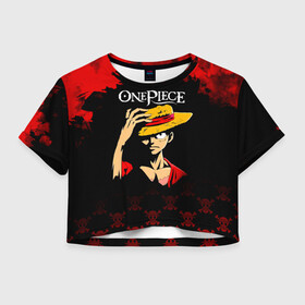 Женская футболка Crop-top 3D с принтом Луффи One Piece. Большой куш в Кировске, 100% полиэстер | круглая горловина, длина футболки до линии талии, рукава с отворотами | anime | manga | monkey d. luffy | one piece | аниме | большой куш | ван пис | вон пис | гол д. роджер | кайдо | король пиратов | луфи | луффи | манга | манки д. луффи | нами | нико робин | пират | портгас д. эйс | ророноа зоро