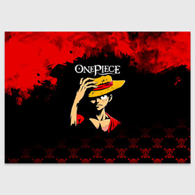 Поздравительная открытка с принтом Луффи One Piece. Большой куш в Кировске, 100% бумага | плотность бумаги 280 г/м2, матовая, на обратной стороне линовка и место для марки
 | anime | manga | monkey d. luffy | one piece | аниме | большой куш | ван пис | вон пис | гол д. роджер | кайдо | король пиратов | луфи | луффи | манга | манки д. луффи | нами | нико робин | пират | портгас д. эйс | ророноа зоро