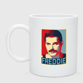 Кружка керамическая с принтом Freddie в Кировске, керамика | объем — 330 мл, диаметр — 80 мм. Принт наносится на бока кружки, можно сделать два разных изображения | alternative | metall | music | queen | qween | rock | альтернатива | квин | куин | металл | музыка | рок | фредди меркьюри