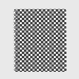 Тетрадь с принтом ШАХМАТНАЯ КЛЕТКА В ГОРОШЕК в Кировске, 100% бумага | 48 листов, плотность листов — 60 г/м2, плотность картонной обложки — 250 г/м2. Листы скреплены сбоку удобной пружинной спиралью. Уголки страниц и обложки скругленные. Цвет линий — светло-серый
 | abstraction | geometry | hexagon | neon | paints | stripes | texture | triangle | абстракция | брызги | геометрия | горошек | клетки | краски | круги | кубы | неон | соты | текстура | шахматная доска