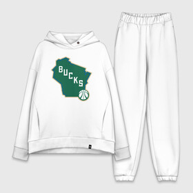 Женский костюм хлопок Oversize с принтом Bucks Map в Кировске,  |  | antetokounmpo | basketball | bucks | giannis | milwaukee | mvp | nba | sport | streetball | адетокумбо | бакс | баскетбол | игра | милуоки | мяч | нба | олень | спорт | стритбол | тренер | чемпион | янис