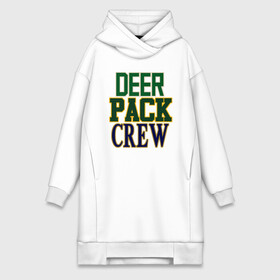 Платье-худи хлопок с принтом Deer Pack Crew в Кировске,  |  | Тематика изображения на принте: antetokounmpo | basketball | bucks | giannis | milwaukee | mvp | nba | sport | streetball | адетокумбо | бакс | баскетбол | игра | милуоки | мяч | нба | олень | спорт | стритбол | тренер | чемпион | янис