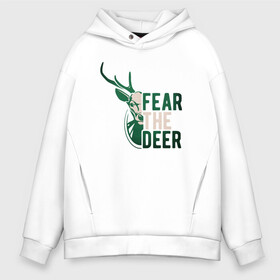 Мужское худи Oversize хлопок с принтом Fear The Deer в Кировске, френч-терри — 70% хлопок, 30% полиэстер. Мягкий теплый начес внутри —100% хлопок | боковые карманы, эластичные манжеты и нижняя кромка, капюшон на магнитной кнопке | Тематика изображения на принте: antetokounmpo | basketball | bucks | giannis | milwaukee | mvp | nba | sport | streetball | адетокумбо | бакс | баскетбол | игра | милуоки | мяч | нба | олень | спорт | стритбол | тренер | чемпион | янис