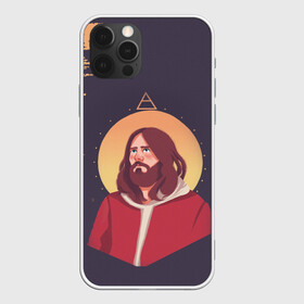 Чехол для iPhone 12 Pro с принтом Jared Leto | 30 SECONDS TO MARS (Z) в Кировске, силикон | область печати: задняя сторона чехла, без боковых панелей | 30 seconds to mars | 30 секунд | 30 секунд до марса | jared joseph leto | jared leto | rock | джаред лето | музыка | песни | рок