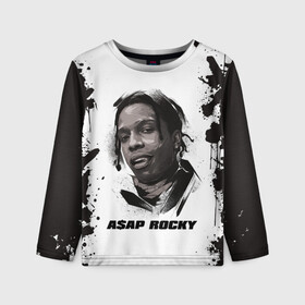 Детский лонгслив 3D с принтом АСАП | ASAP ROCKY (Z) в Кировске, 100% полиэстер | длинные рукава, круглый вырез горловины, полуприлегающий силуэт
 | america | asap | asap rocky | black rap | music | rap | raper | testing | usa | америка | асап | асап роки | зарубежная музыка | музыка | музыкант | реп | репер | сша | тестин | черный реп