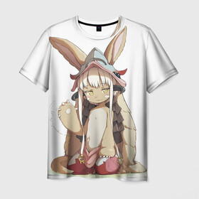 Мужская футболка 3D с принтом Nanachi в Кировске, 100% полиэфир | прямой крой, круглый вырез горловины, длина до линии бедер | anime | made in abyss | nanachi | reg | аниме | нанати | наначи | ражденный в бездне | рег