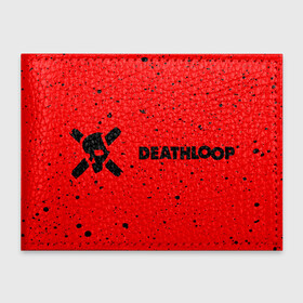 Обложка для студенческого билета с принтом Deathloop - Skull - Paint в Кировске, натуральная кожа | Размер: 11*8 см; Печать на всей внешней стороне | Тематика изображения на принте: death | deathloop | game | games | loop | paint | skull | брызги | дэслуп | дэт | дэтлуп | знак | игра | игры | краска | лого | луп | мертвая | пелтя | символ
