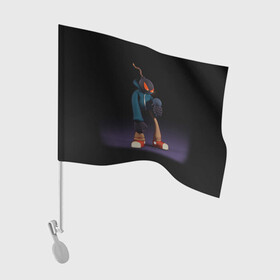 Флаг для автомобиля с принтом Friday Night Funkin Витти в Кировске, 100% полиэстер | Размер: 30*21 см | fnf | friday night funkin | whitty | витти | игра | персонажи | фридей найт фанкин