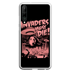 Чехол для Honor P30 с принтом Invaders must die в Кировске, Силикон | Область печати: задняя сторона чехла, без боковых панелей | Тематика изображения на принте: alternative | dj | electo | music | prodigy | альтернатива | музыка | продиджи | продижи | электроника