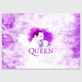 Поздравительная открытка с принтом Freddie Mercury | Queen (Z) в Кировске, 100% бумага | плотность бумаги 280 г/м2, матовая, на обратной стороне линовка и место для марки
 | freddie mercury | music | queen | брайан мэй | глэм рок | джон дикон | квин | королева | музыка | поп рок | роджер тейлор | фредди меркьюри | хард рок