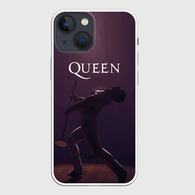 Чехол для iPhone 13 mini с принтом Freddie Mercury | Queen (Z) в Кировске,  |  | freddie mercury | music | queen | брайан мэй | глэм рок | джон дикон | квин | королева | музыка | поп рок | роджер тейлор | фредди | фредди меркьюри | фреди | хард рок