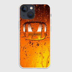Чехол для iPhone 13 mini с принтом Honda капли дождя в Кировске,  |  | auto | car | honda | motor | sport | sport car | авто | авто бренды | вода | дождь | капли | машина | спорт | спорт кар | хонда