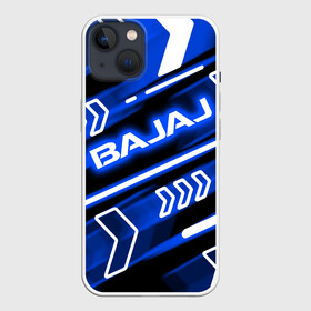 Чехол для iPhone 13 с принтом BAJAJ   БАДЖАДЖ   NEON SPORT в Кировске,  |  | avenger. | bajaj | boxer | dominar | motorcycle | motosport | pulsar | racing | speed | sport | баджадж | байк | гонки | двигатель | мото | мотокросс | мотоспорт | мототриал | мотоцикл | скорость | спорт