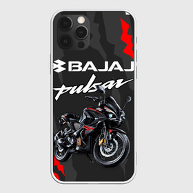 Чехол для iPhone 12 Pro с принтом BAJAJ PULSAR / БАДЖАДЖ ПУЛЬСАР в Кировске, силикон | область печати: задняя сторона чехла, без боковых панелей | avenger. | bajaj | boxer | dominar | motorcycle | motosport | pulsar | racing | speed | sport | баджадж | байк | гонки | двигатель | мото | мотокросс | мотоспорт | мототриал | мотоцикл | скорость | спорт