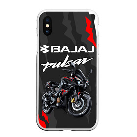 Чехол для iPhone XS Max матовый с принтом BAJAJ PULSAR / БАДЖАДЖ ПУЛЬСАР в Кировске, Силикон | Область печати: задняя сторона чехла, без боковых панелей | avenger. | bajaj | boxer | dominar | motorcycle | motosport | pulsar | racing | speed | sport | баджадж | байк | гонки | двигатель | мото | мотокросс | мотоспорт | мототриал | мотоцикл | скорость | спорт