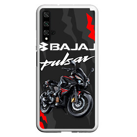 Чехол для Honor 20 с принтом BAJAJ PULSAR / БАДЖАДЖ ПУЛЬСАР в Кировске, Силикон | Область печати: задняя сторона чехла, без боковых панелей | avenger. | bajaj | boxer | dominar | motorcycle | motosport | pulsar | racing | speed | sport | баджадж | байк | гонки | двигатель | мото | мотокросс | мотоспорт | мототриал | мотоцикл | скорость | спорт