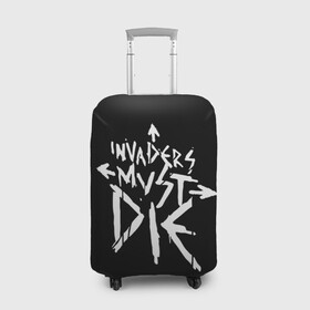 Чехол для чемодана 3D с принтом Invaders must die в Кировске, 86% полиэфир, 14% спандекс | двустороннее нанесение принта, прорези для ручек и колес | alternative | dj | electo | music | prodigy | альтернатива | музыка | продиджи | продижи | электроника