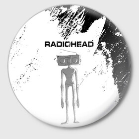 Значок с принтом Radiohead | Радиохед (Z) в Кировске,  металл | круглая форма, металлическая застежка в виде булавки | Тематика изображения на принте: radiohead | thomas edward yorke | альтернативный рок | арт рок | джонни гринвуд | инди рок | колин гринвуд | том йорк | фил селуэй | эд о’брайен | экспериментальный рок | электронная музыка