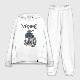 Женский костюм хлопок Oversize с принтом Викинг | Viking | Воин (Z) в Кировске,  |  | scandinavian | skull | valhala | valhalla | viking | vikings | warriros | вальхала | викинг | воин | скандинавия | скандинавская мифология | череп