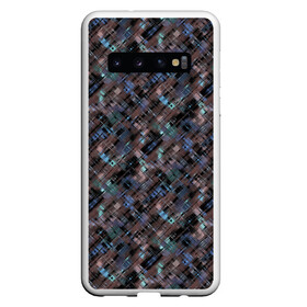 Чехол для Samsung Galaxy S10 с принтом Коричневый абстрактный узор в Кировске, Силикон | Область печати: задняя сторона чехла, без боковых панелей | абстрактный | камуфляжный | милитари | мужской | пестрый | темно коричневый | штрихи