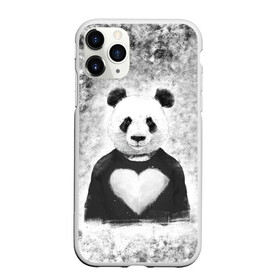 Чехол для iPhone 11 Pro матовый с принтом Панда Любовь Сердце Меланж  в Кировске, Силикон |  | animals | beast | panda | глаза | животные | звери | краски | любовь | меланж | милые | панда | пятна | растения | сердце | серый | цветы | чб | эвкалипт