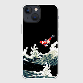 Чехол для iPhone 13 mini с принтом Карп Кои Волна Япония Рыба в Кировске,  |  | fish | japan | koi | ocean | sea | style | waves | аниме | вода | волны | животные | иероглифы | карпы | кои | культура | море | надпись | океан | рыбы | стиль | япония