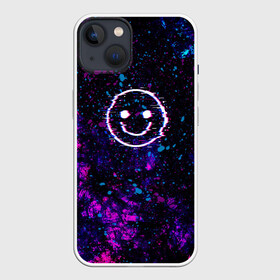 Чехол для iPhone 13 с принтом GLITCH SMILE | ГЛИТЧ СМАЙЛ в Кировске,  |  | abstraction | art | dark smile | glitch | halloween | pop art | smile | абстракция | арт | брызги | глитч | глич | краска | мода | прикольная | прикольные | смайл | смайлик | текстура | тренд | тренды | улыбка | яркие