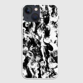 Чехол для iPhone 13 mini с принтом Dead water 3D. Мертвая вода 3Д в Кировске,  |  | 3d | 3д | dead | fire | flame | flames | pattern | water | whater | белый | вода | дым | дымка | камуфляж | ликвид | мертвая вода | огонь | паттерн | пламя | снег | текстура | черно белый | черный