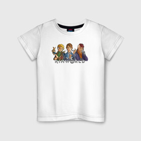 Детская футболка хлопок с принтом RimWorld персонажи в Кировске, 100% хлопок | круглый вырез горловины, полуприлегающий силуэт, длина до линии бедер | rimworld | игра | компьютерная игра | научно фантастическая | римворлд