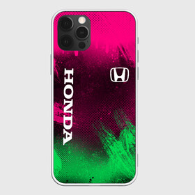 Чехол для iPhone 12 Pro Max с принтом NEON HONDA | НЕОН ХОНДА в Кировске, Силикон |  | auto | honda | neon | авто | автомобиль | анархия | зеленый | розовый | хонда
