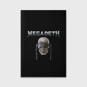 Обложка для паспорта матовая кожа с принтом Megadeth в Кировске, натуральная матовая кожа | размер 19,3 х 13,7 см; прозрачные пластиковые крепления | megadeth | rock | trash metal | мега | мегадетх | метал | рок