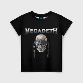 Детская футболка 3D с принтом Megadeth в Кировске, 100% гипоаллергенный полиэфир | прямой крой, круглый вырез горловины, длина до линии бедер, чуть спущенное плечо, ткань немного тянется | megadeth | rock | trash metal | мега | мегадетх | метал | рок