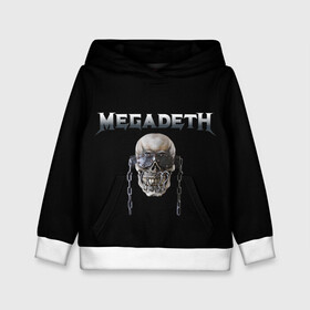 Детская толстовка 3D с принтом Megadeth в Кировске, 100% полиэстер | двухслойный капюшон со шнурком для регулировки, мягкие манжеты на рукавах и по низу толстовки, спереди карман-кенгуру с мягким внутренним слоем | megadeth | rock | trash metal | мега | мегадетх | метал | рок