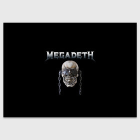 Поздравительная открытка с принтом Megadeth в Кировске, 100% бумага | плотность бумаги 280 г/м2, матовая, на обратной стороне линовка и место для марки
 | megadeth | rock | trash metal | мега | мегадетх | метал | рок