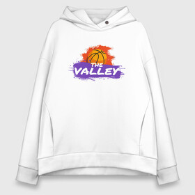 Женское худи Oversize хлопок с принтом Suns - The Valley в Кировске, френч-терри — 70% хлопок, 30% полиэстер. Мягкий теплый начес внутри —100% хлопок | боковые карманы, эластичные манжеты и нижняя кромка, капюшон на магнитной кнопке | basketball | mvp | nba | phoenix | sport | streetball | suns | аризона | баскетбол | игра | крис пол | мяч | нба | санс | спорт | стритбол | тренер | финикс | чемпион