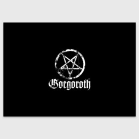 Поздравительная открытка с принтом Gorgoroth в Кировске, 100% бумага | плотность бумаги 280 г/м2, матовая, на обратной стороне линовка и место для марки
 | blackmetal | gorgoroth | metal | rock | блэк метал | горгоротх | группы | рок | роцк