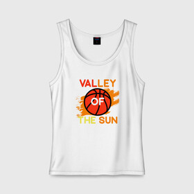 Женская майка хлопок с принтом Valley Of The Sun в Кировске, 95% хлопок, 5% эластан |  | basketball | mvp | nba | phoenix | sport | streetball | suns | аризона | баскетбол | игра | крис пол | мяч | нба | санс | спорт | стритбол | тренер | финикс | чемпион