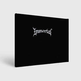 Холст прямоугольный с принтом Immortal в Кировске, 100% ПВХ |  | black metal | immortal | rock | иммортал | метал | рок