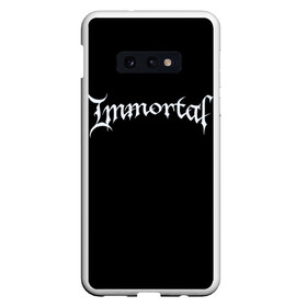 Чехол для Samsung S10E с принтом Immortal в Кировске, Силикон | Область печати: задняя сторона чехла, без боковых панелей | black metal | immortal | rock | иммортал | метал | рок