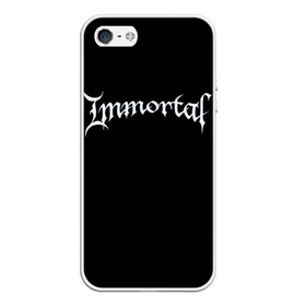 Чехол для iPhone 5/5S матовый с принтом Immortal в Кировске, Силикон | Область печати: задняя сторона чехла, без боковых панелей | black metal | immortal | rock | иммортал | метал | рок