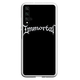 Чехол для Honor 20 с принтом Immortal в Кировске, Силикон | Область печати: задняя сторона чехла, без боковых панелей | black metal | immortal | rock | иммортал | метал | рок