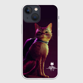 Чехол для iPhone 13 mini с принтом Stray Game 2021 в Кировске,  |  | 2021 | cat | cyberpunk | game | stray | бродилка | бродить | бродячий | киберпанк | кот | стрей | стрэй