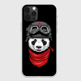 Чехол для iPhone 12 Pro Max с принтом Панда Танкист  в Кировске, Силикон |  | animal | funny | panda | военный | животные | звери | милые | очки | панда | прикол | хипстер