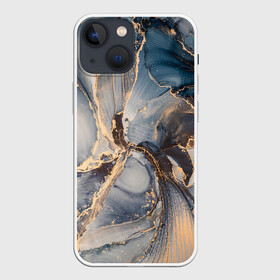 Чехол для iPhone 13 mini с принтом Fluid art ink mix в Кировске,  |  | fluid art | абстракция | линии | смешение красок | чернила