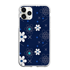 Чехол для iPhone 11 Pro Max матовый с принтом Ночная поляна  в Кировске, Силикон |  | горошек | ночная поляна | ромашки | узор | узоры | цветы