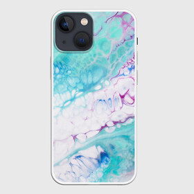 Чехол для iPhone 13 mini с принтом Цветная морская пена в Кировске,  |  | абстракция | волна | море | мрамор | пена | пузыри