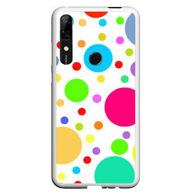 Чехол для Honor P Smart Z с принтом Polka dot в Кировске, Силикон | Область печати: задняя сторона чехла, без боковых панелей | dotted | в горошек | зелёный | красный | разноцветный | синий | узор