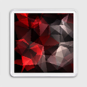 Магнит 55*55 с принтом Серо-красная абстракция  в Кировске, Пластик | Размер: 65*65 мм; Размер печати: 55*55 мм | абстрактный | красный | креативный | модный | мозаичный узор | серый | текстура